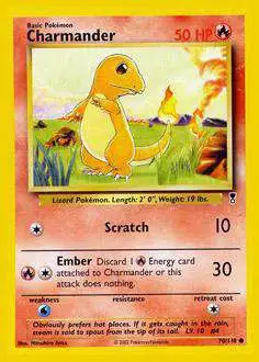 Pokemon Legendary Collection Common Charmander #70 [Lightly Played]