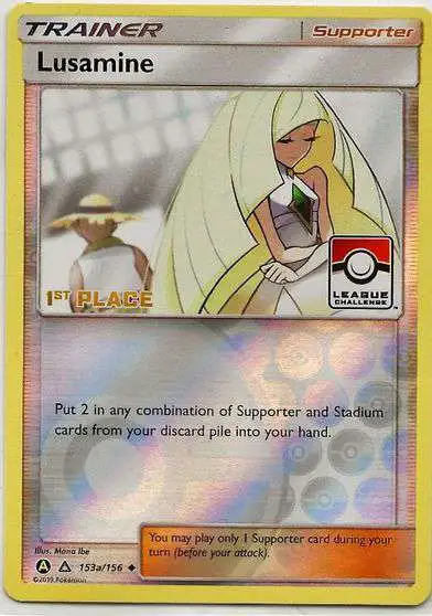 Pokemon Trading Card Game Promo Card Single Card Reverse Holo Lusamine 153a  League Challenge, 1st Place - ToyWiz