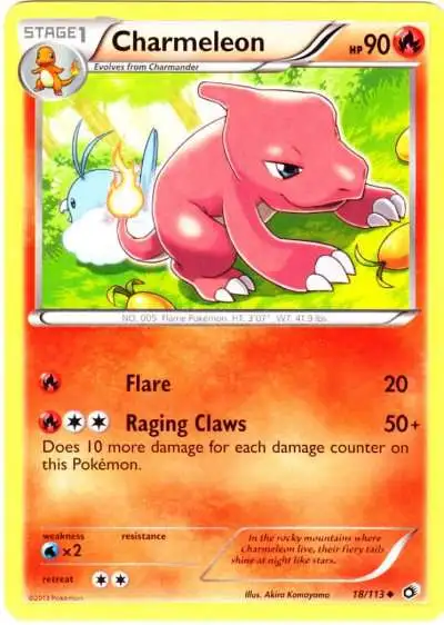 Pokemon Black & White Legendary Treasures Uncommon Charmeleon #18
