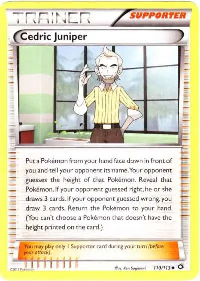 Pokemon Black & White Legendary Treasures Uncommon Cedric Juniper #110 [Reverse Holo]