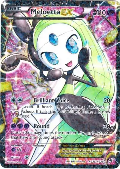 Pokemon Black & White Legendary Treasures Radiant Collection Ultra Rare Meloetta EX RC25 [Lightly Played]