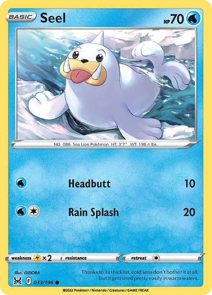 Pokemon Trading Card Game Lost Origin Common Seel #33