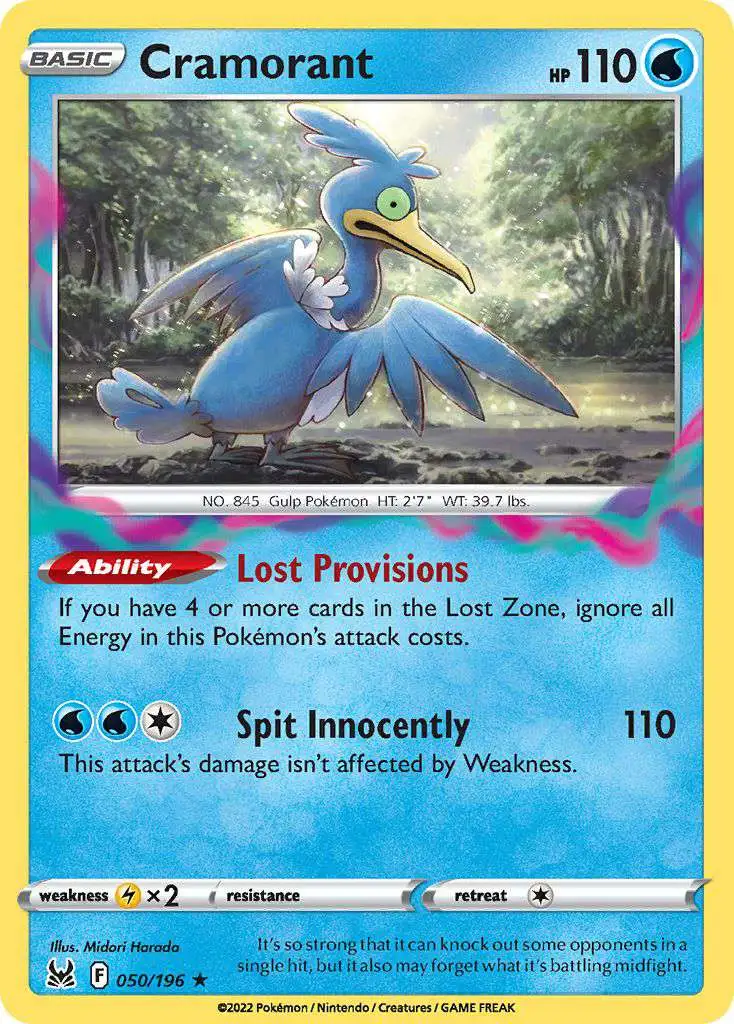 Pokemon Trading Card Game Lost Origin Rare Cramorant #50