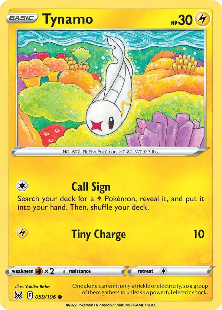 Pokemon Trading Card Game Lost Origin Common Tynamo #59