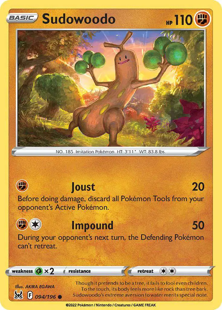 Pokemon Trading Card Game Lost Origin Common Sudowoodo #94