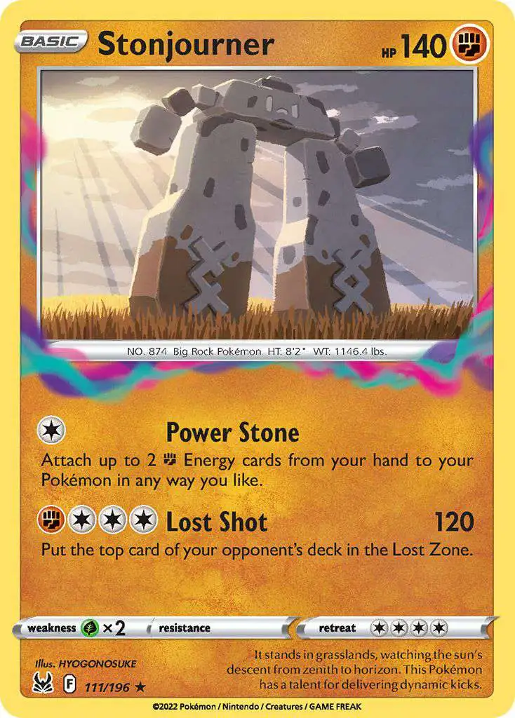 Pokemon Trading Card Game Lost Origin Rare Stonjourner #111