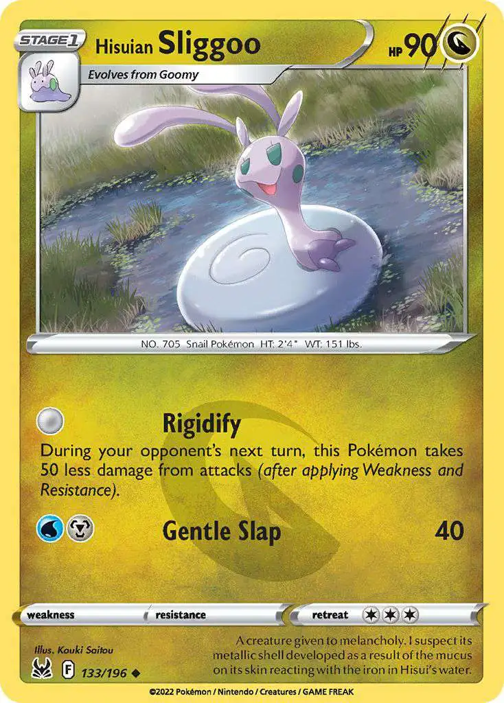 Pokemon Trading Card Game Lost Origin Single Card Uncommon Hisuian Sliggoo  133 - ToyWiz