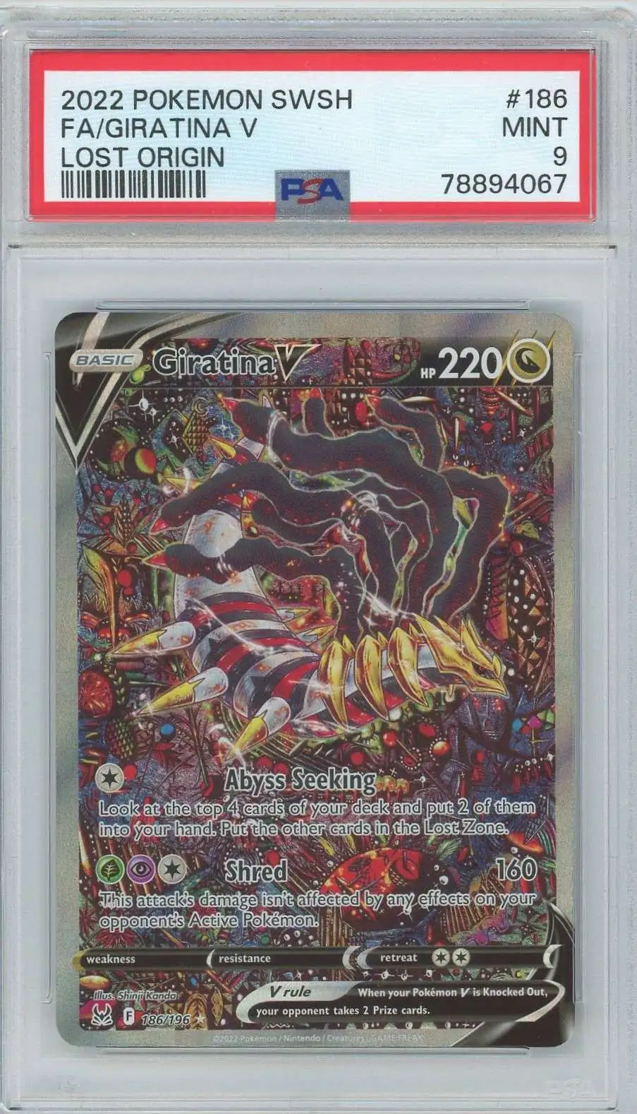 The Pokémon Company - Pokémon - Graded Card GIRATINA V - 2022