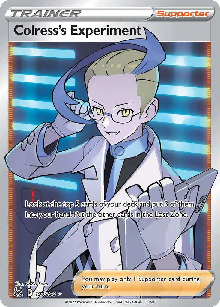 Pokemon Trading Card Game Lost Origin Ultra Rare Colress' Experiment #190 [Full Art]