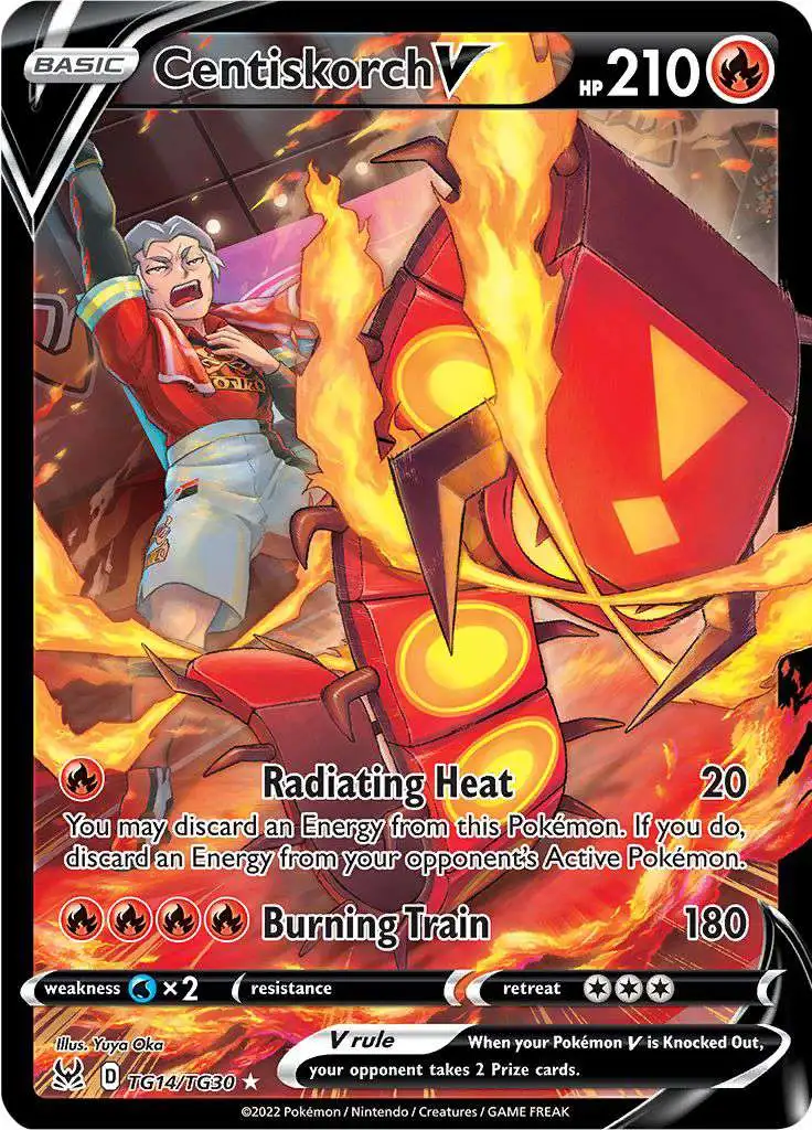 Pokemon Trading Card Game Lost Origin Ultra Rare Centiskorch V TG14 [Trainer Gallery]