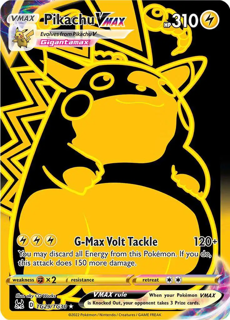 Pokemon Trading Card Game Lost Origin Ultra Rare Pikachu VMAX TG29 [Secret Trainer Gallery]