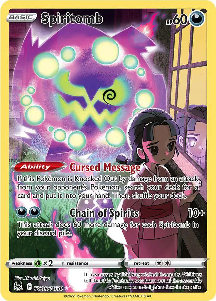 Spiritomb 089/172 (NM, Pokemon Card, Brilliant Stars 2022, Darkness,  Common)