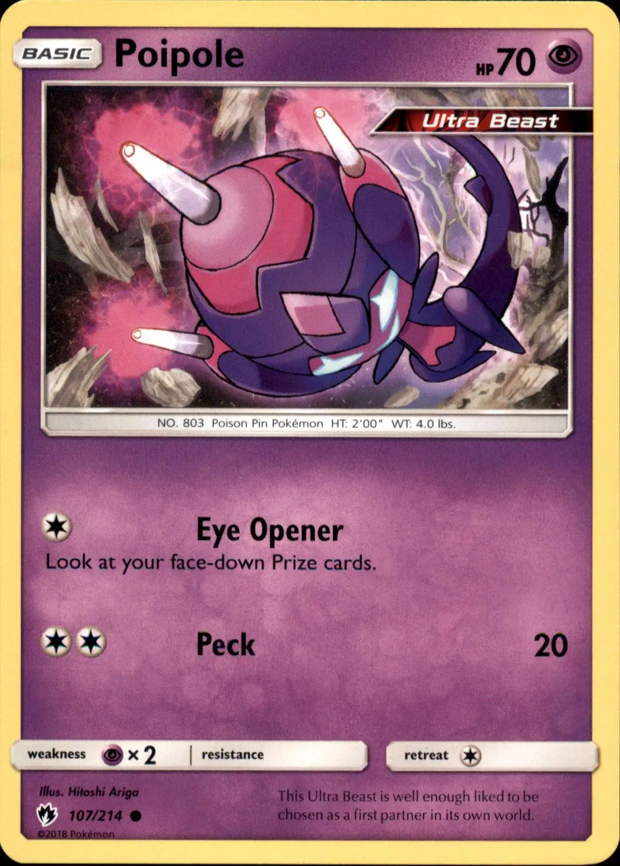 Pokemon Trading Card Game Sun & Moon Lost Thunder Common Poipole #107