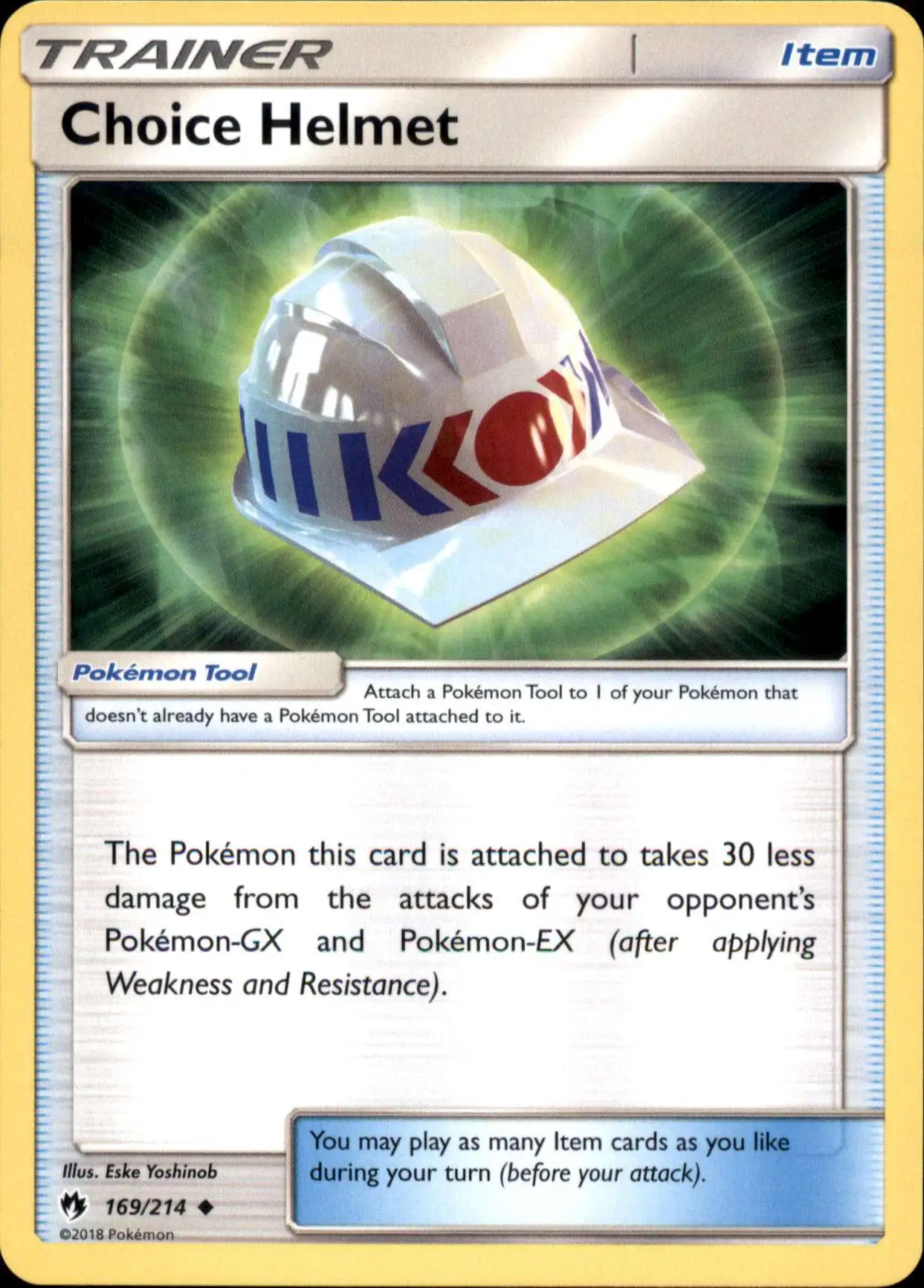 Pokemon Trading Card Game Sun & Moon Lost Thunder Uncommon Choice Helmet #169