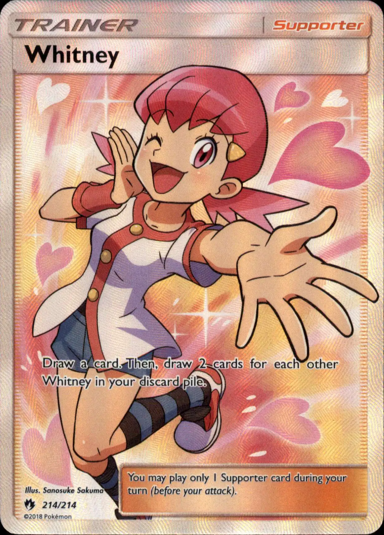 Pokemon Trading Card Game Sun & Moon Lost Thunder Ultra Rare Whitney #214 [Lightly Played]