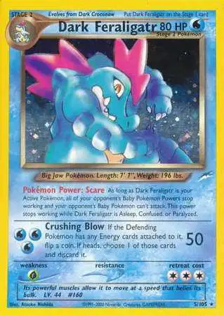 Pokemon Neo Destiny Rare Holo Dark Feraligatr #5 [1st Edition]