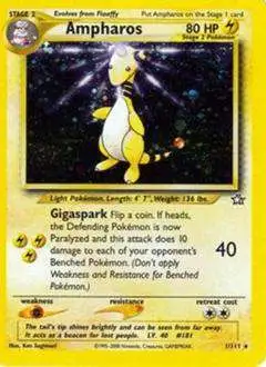 Pokemon Neo Genesis Holo Rare Ampharos #1 [Near Mint / Lightly Played]