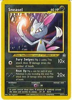 Pokemon Neo Genesis Rare Sneasel #25 [Damaged]