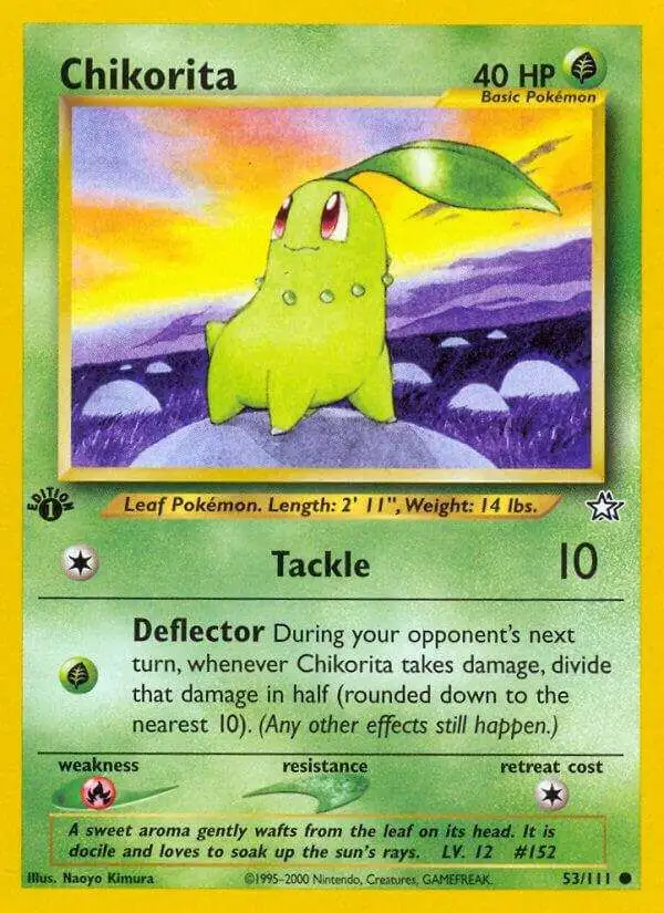 Pokemon Neo Genesis Common Chikorita #53 [1st Edition]