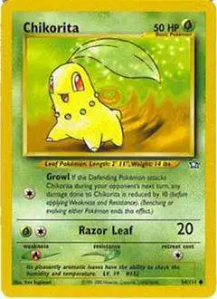 Pokemon Neo Genesis Common Chikorita #54 [1st Edition] [Lightly Played]