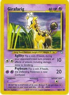 Pokemon Neo Genesis Common Girafarig #58 [1st Edition]
