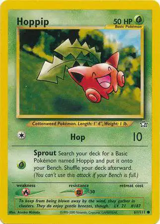 Pokemon Neo Genesis Common Hoppip #61 [1st Edition] [Lightly Played]