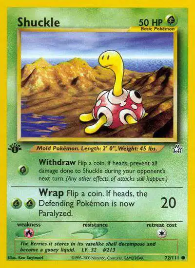 Pokemon Neo Genesis Common Shuckle #72 [1st Edition]