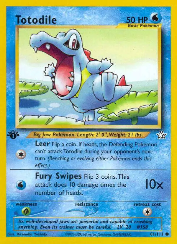 Pokemon Neo Genesis Common Totodile #81 [1st Edition]