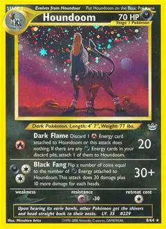 Pokemon Neo Revelation Rare Holo Houndoom #8 [Lightly Played]