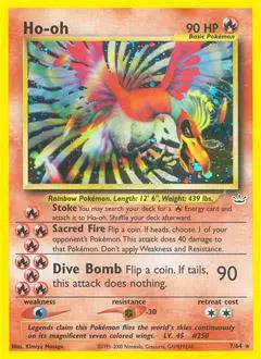 Pokemon Neo Revelation Holo Rare Ho-oh #7 [Damaged]