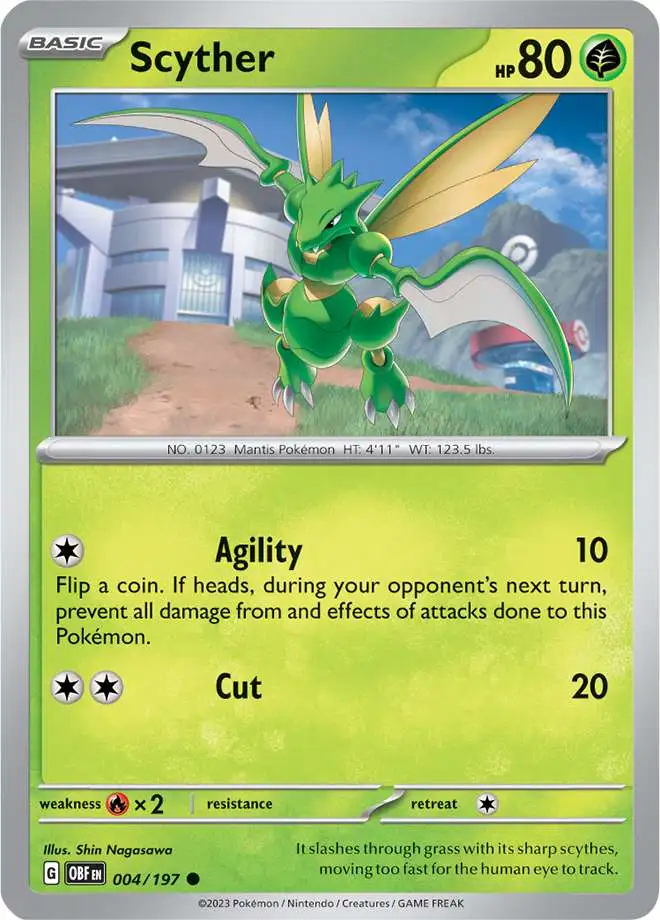 Pokemon Trading Card Game Obsidian Flames Common Scyther #4