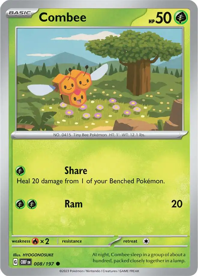 Pokemon Trading Card Game Obsidian Flames Common Combee #8