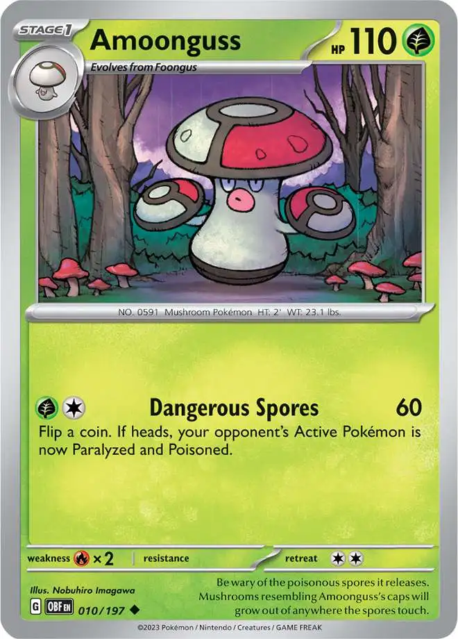 Pokemon Trading Card Game Obsidian Flames Uncommon Amoonguss #10