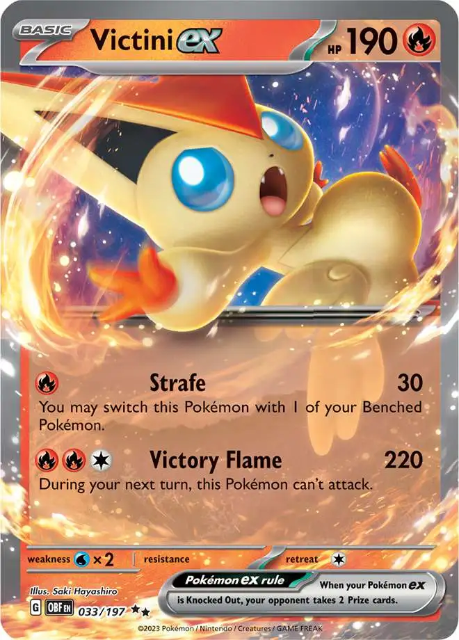 Pokemon Trading Card Game Obsidian Flames Double Rare Victini ex #33
