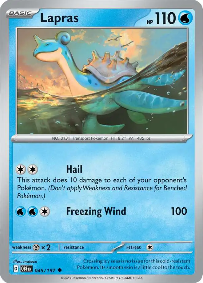 Pokemon Trading Card Game Obsidian Flames Uncommon Lapras #45