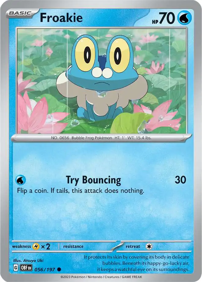 Pokemon Trading Card Game Obsidian Flames Common Froakie #56