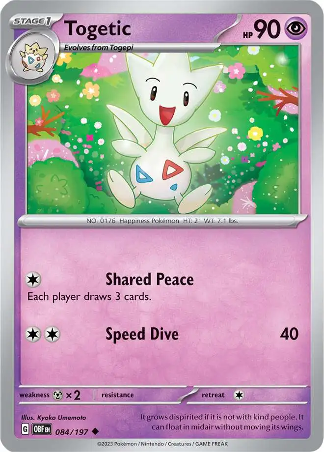 Pokemon Trading Card Game Obsidian Flames Uncommon Togetic #84