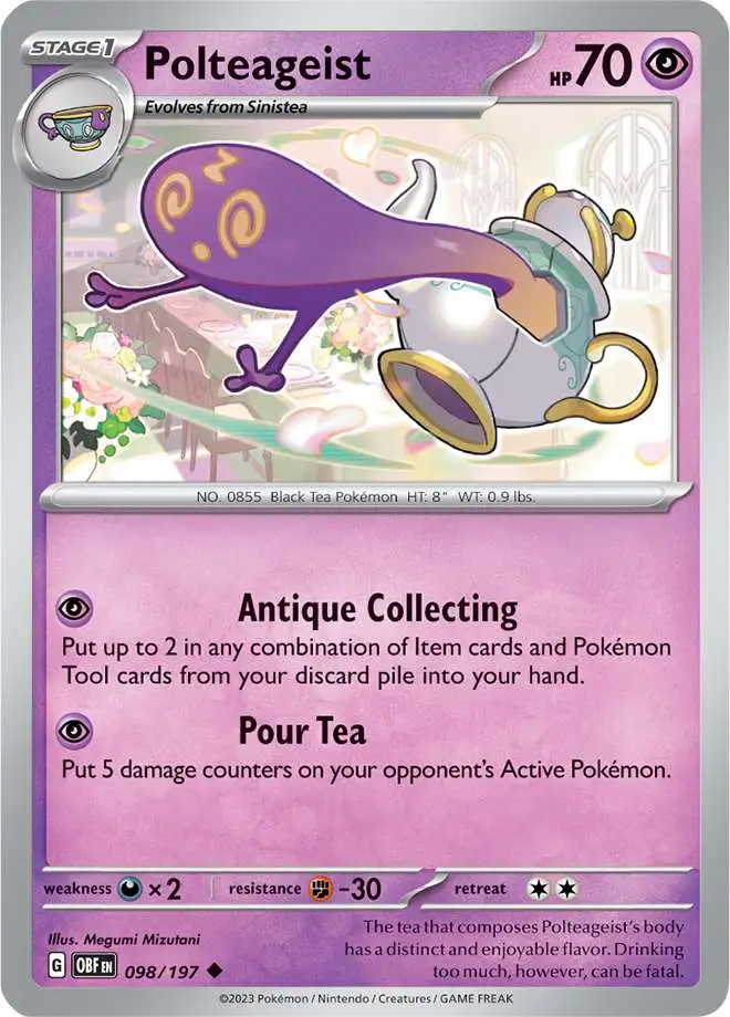 Pokemon Trading Card Game Obsidian Flames Uncommon Polteageist #98