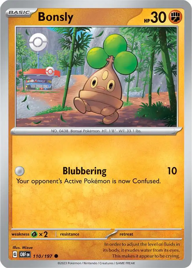 Pokemon Trading Card Game Obsidian Flames Common Bonsly #110