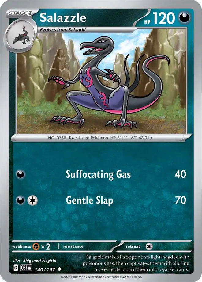 Pokemon Trading Card Game Obsidian Flames Uncommon Salazzle #140