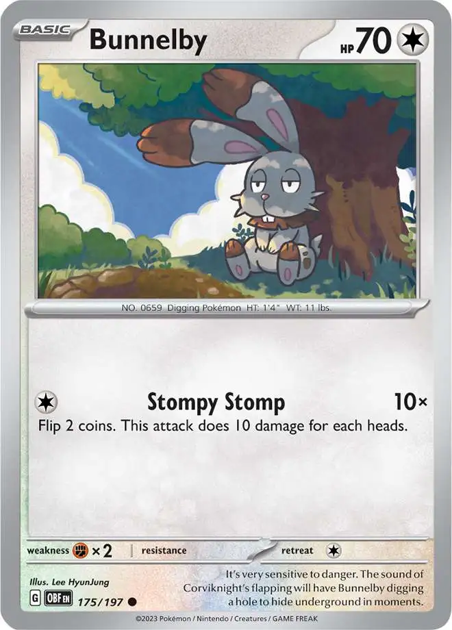 Bunnelby - SV03: Obsidian Flames [REVERSE HOLO] | Ozzie Collectables