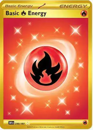 Pokemon Trading Card Game Obsidian Flames Hyper Rare Fire Energy #230