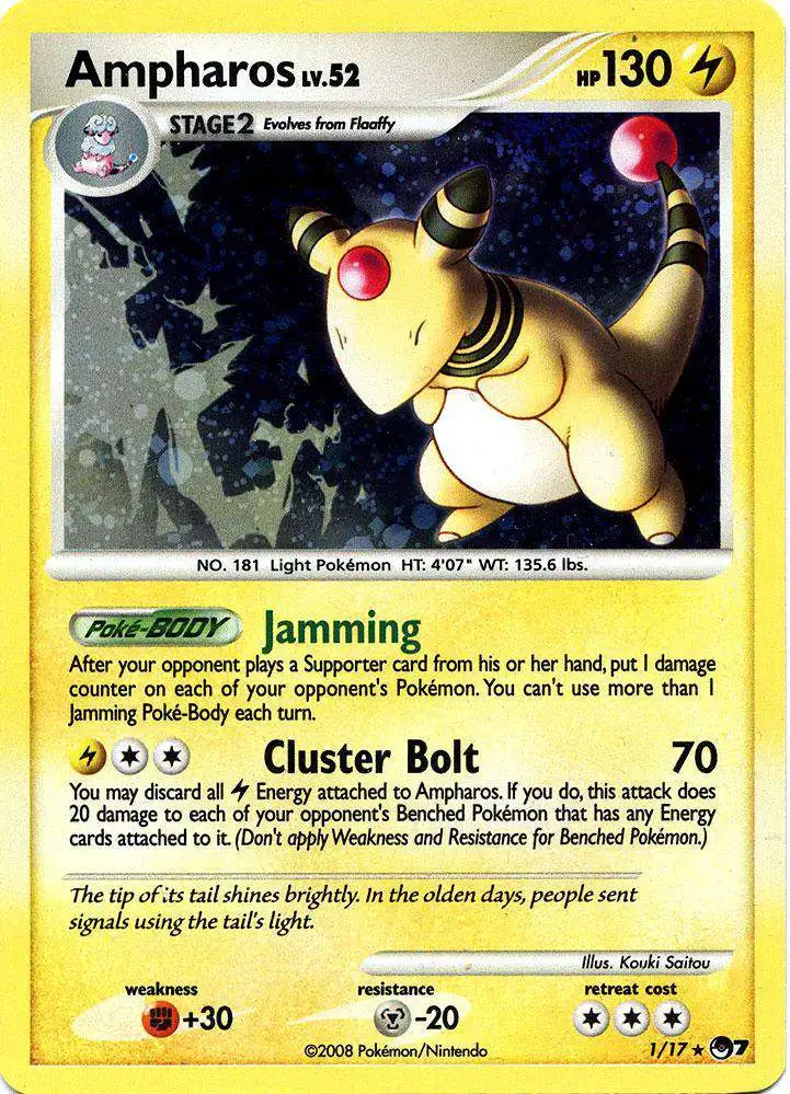 Pokemon Trading Card Game Organized Play Series 7 Single Card Holo Rare  Ampharos 1 Moderately Played - ToyWiz