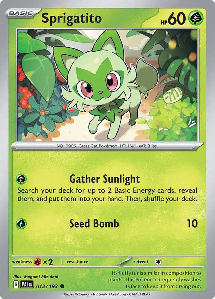 Pokemon Trading Card Game Paldea Evolved Common Sprigatito #12