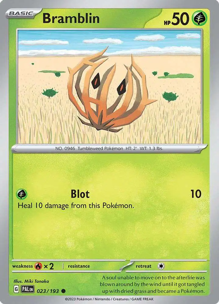 Pokemon Trading Card Game Paldea Evolved Common Bramblin #23