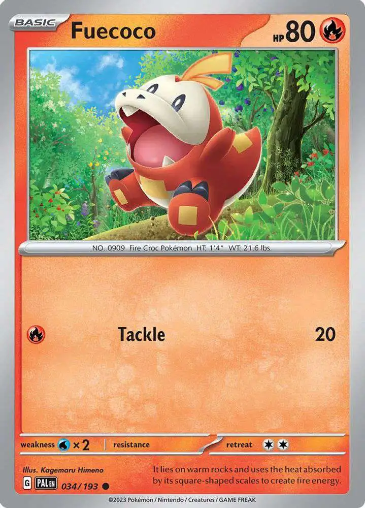 Pokemon Trading Card Game Paldea Evolved Common Fuecoco #34