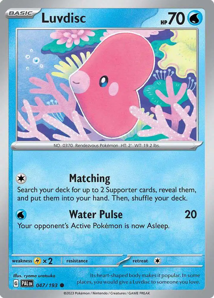 Pokemon Trading Card Game Paldea Evolved Common Luvdisc #47
