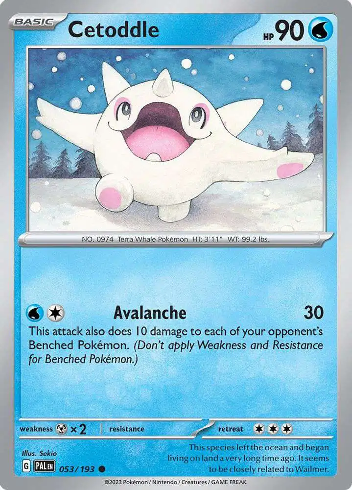 Pokemon Trading Card Game Paldea Evolved Common Cetoddle #53
