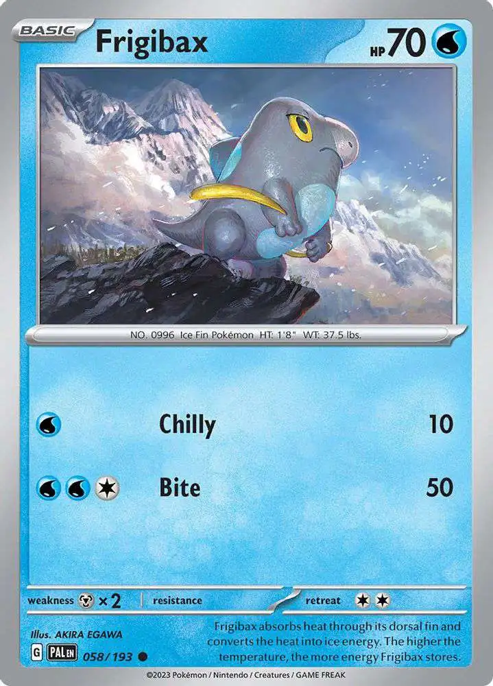 Pokemon Trading Card Game Paldea Evolved Common Frigibax #58