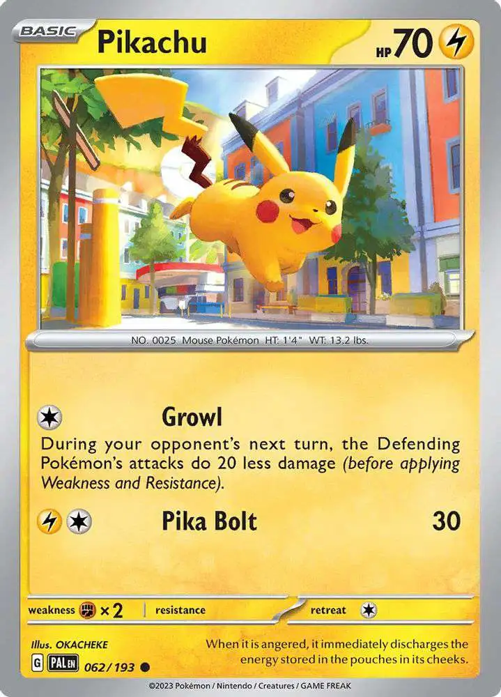 Pokemon Trading Card Game Paldea Evolved Common Pikachu #62